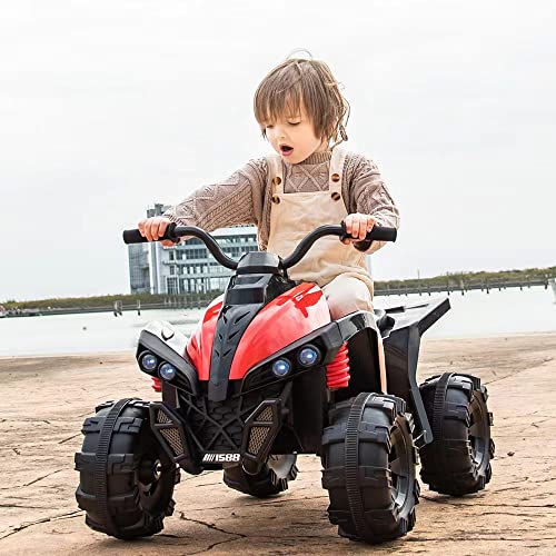 BKIRNP 12V 4 Wheeler Power Wheels for Kids,Ride On ATV for Kids ...